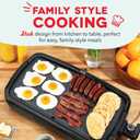 Dash Deluxe Everyday Griddle - Electric Griddle with Removable Plate - Nonstick, Easy-Clean Surface & Anti-Slip Base - Recipe Book Included - Gray