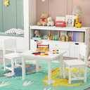 Timy Toddler Wooden Chair, Kids Chair for Play or Activity, Set of 2, White, 11.8D x 11.8W x 23.6H in