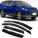 Tape-On Rain Guard 4-Piece for 2012-2016 Honda CR-V Windows Visor Shield Shade Smoke 1216CR
