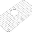 25.1 in. x 12.5 in. Rear Drain Kitchen Sink Bottom Grid with Supersoft Silicone Feet in 304 Grade Stainless Steel, Small