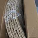 Rattan Christmas Tree Collar - 42in Rustic Farmhouse Style, Hand-Woven Natural Fiber Base with Bow, Large Tree Skirt for Holiday Decor, Fits 6-8ft Trees & Conceals Stand