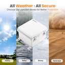 QILIPSU Waterproof Junction Box IP67 Outdoor Plastic Electrical Project Enclosure Weatherproof with Mounting Plate, Wall Brackets, Hinged Grey Cover 5.9"x5.9"x3.5"