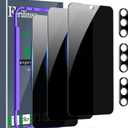 Ferilinso 3 Pack Privacy Screen Protector for Samsung Galaxy S25 Plus with 3 Pack Tempered Glass Camera Lens Protector Phone Case Friendly Accessories Protector de Pantalla for Samsung S25 Plus