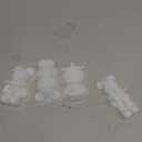 DIYBravo Only4Pcs Resin Silicone Bear Astronaut Molds Mini Key Chain Molds 3D Ornament UV Epoxy Mold for Fridge Car Accessories Home Decorations