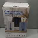 6L Humidifiers for Bedroom Large Room Home,Cool and Warm Humidifier for Baby and Plants Hot Mist Top Fill Desk Humidifier Oil Diffuser,Quiet,Auto Mode,360Nozzle-Midnight Black(2026 Upgraded)