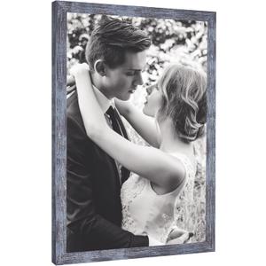 20x27 Frame Rustic Blue, 27x20 Picture Poster Frame, Horizontal Vertical Hanging, 20 by 27 Wall Gallery Family Concert Portrait Photo Frame Anniversary/Birthday/Wedding/Thank you/Christmas Gift