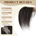 S-noilite Hair Toppers for Women Real Human Hair,10Inch Human Hair Topper no Bangs 8X11CM Lace Base Clip in Topper Hairpieces for Women Daily Wear Black