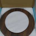 MAONAME Round Charger Plates Set of 6, 13 Inch Brown Charger for Dinner Plates, Farmhouse Faux Wood Plate Chargers, Rustic Table Chargers for Weddings, Party