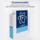 Avery 3 Ring Binder 3 Inch Slant Rings Durable View, White Binder for Home, Office, or School Use, 4 Pack (17030)