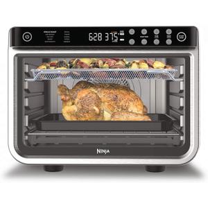 Ninja Air Fryer & Toaster Oven | Foodi Series, XL Pro Air Oven Kitchen Countertop Convection | 10-in-1 Functions | Fits a 5-lb Chicken & Sheet Pan of Vegetables | 1800 Watts | Stainless Steel | DT201