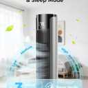 Silent 35dB Tower Fan with Remote and Touch Control, Temperature Display, LED Display, Night Light, 12-Hour Timer, 70 Oscillation, 3 Speed Settings for Home, Bedroom, Office, Indoor