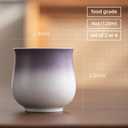 4-Oz Ceramic Espresso Cups Set - Multi-Color, Handle-Free Design for Home & Cafe | Dishwasher-Safe Stoneware Cups (Gradient Purple, 4)