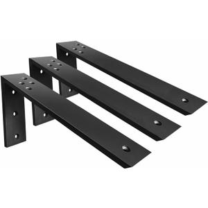 Countertop Support Brackets 3 Pack L Bracket Countertop Brackets 18" x 8" x 2.5" Heavy Duty 3/8" Thick Shelf Brackets Metal Corbels L Shape Bracket for Wood Shelf/Quartz/Granite/Concret Countertops