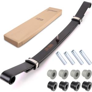 10L0L Golf Cart Heavy Duty Front 2-Leaf Spring Kit with Bushings & Sleeves for Club Car DS & Precedent 1981-Up, OEM 103628801