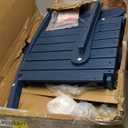 GarveeLife Outdoor Rocking Chair Set of 1, HDPE Weather Resistant Patio Rocking Chair Porch Rocker with Wood Texture & 380 LBS Support for Deck, Pool, Backyard, Navy Blue