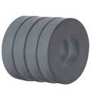 Ferrite Magnet Ring OD2.4 x ID1.3" x 0.4", Grade C8 Ceramic Magnets for Industry Science Experiment,Crafts and Hobbies-4pcs