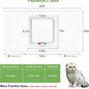 Cat Door for Window, Fits 14"-24" Width Window, Cat Window Door with 4 Locking Modes, Weatherproof Window Cat Door Insert, Magnetic Closure, Easy Installation, Clear Plexiglass