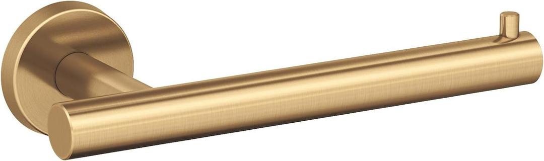 Amerock BH26540CZ | Champagne Bronze Single Post Toilet Paper Holder | 7-1/4 in. (184 mm) Length Toilet Tissue Holder | Arrondi | Bath Tissue Holder | Bathroom Hardware | Bath Accessories