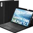 Keyboard Case Touch for Lenovo Yoga Tab Plus 12.7" 2025, Bluetooth Keyboard with Trackpad & Twill Cover Case & Adjustable Kickstand & Lighting Keys for Lenovo Yoga Tab Plus 12.7 inch