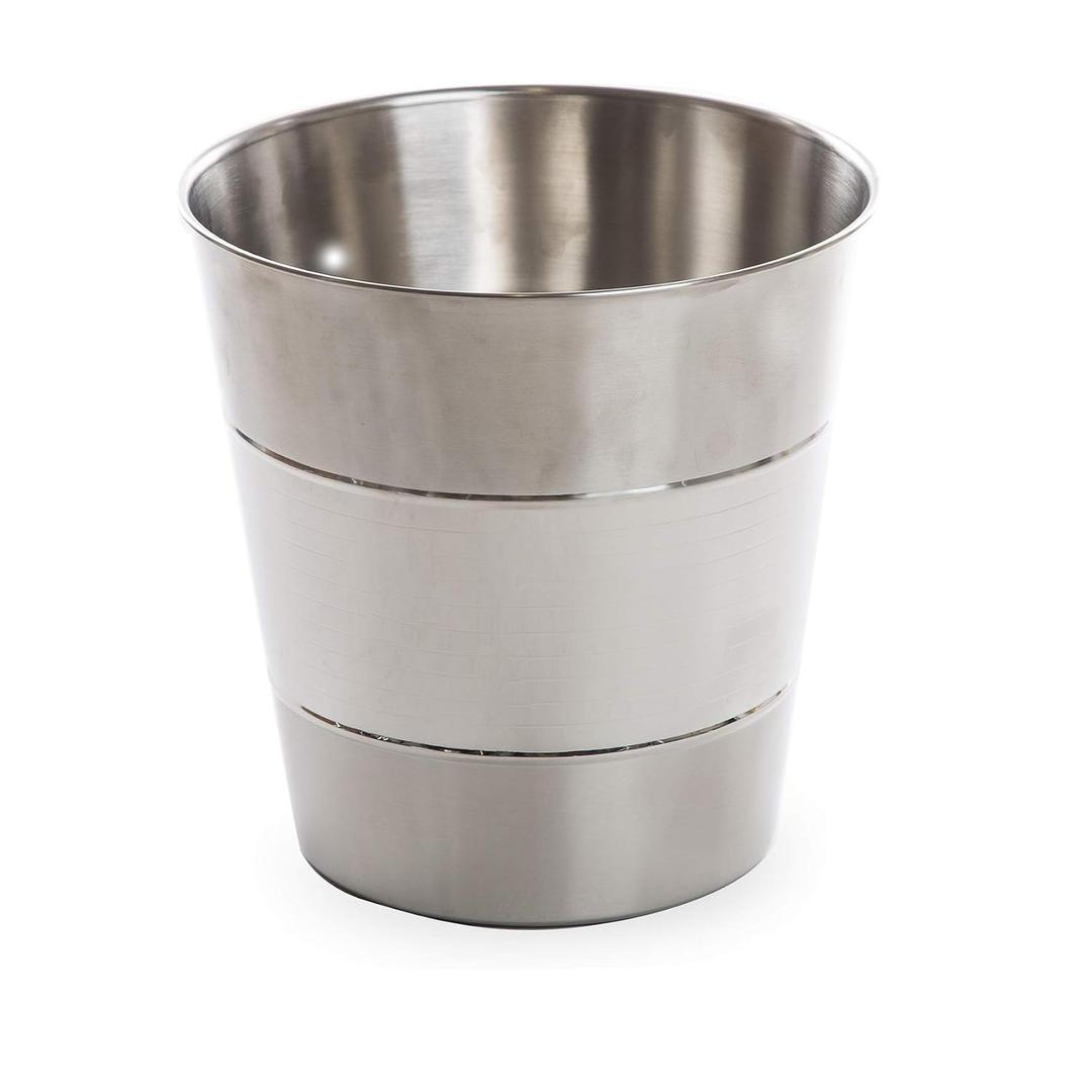 BINO Metal Waste Basket for Home, Office, Bathroom, Dorm, Kitchen and More | Trash Can Bin for Bedroom | Desk Trash Can | Home Essentials