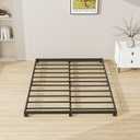 3 Inch Bed Frame Full Size Low Profile, Full Heavy Duty Platform Bed Frame No Box Spring Needed, Easy Assembly, Noise Free, Black