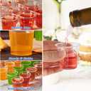 Lilymicky 500 PACK 1 oz Plastic Shot Glasses, 1 Ounce Clear Disposable Party Cups for Vodka, Whiskey, Tequila, Mini Plastic Containers for Sauce, and Sample Tasting
