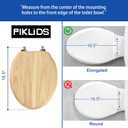Toilet Seat, Solid Wood, Pine Wood, High Gloss Finish, PIKLiDS (Elongated)