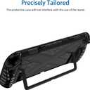 Protective Case Dockable for Switch 2 DOBEWINGDELOU TPU Protector Case Cover Skin Accessories for Game Handheld 2025 Shockproof Non-Slip Anti-Collision Black