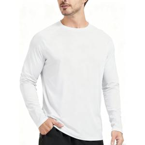 Men's UPF 50+ Sun Protection Beach Shirts Short Sleeve SPF UV Rash Guard Swim Quick Dry Water Swimming T-Shirts (White, XL)