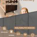 Retractable Baby Gate, 55" Wide Mesh Gate with 4 Reinforced Rods, Prevents Kids & Dogs from Crawling Under, 34" Tall Easy-to-Use Pet Gate for Stairs, Bedrooms, Hallways, Indoor/Outdoor, Gray