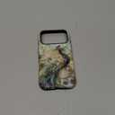  iPhone 17 Pro Case - Wireless Charging Compatible - Dual-Layer Hard Shell + Silicone Cover - Shockproof Protective Phone Case with Stylish Designs for Women - Peacock and Flower