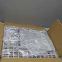 HapiRm Hanging Closet Organizer Storage - 3 Tier Metal Stackable Hanging Closet Shelves with Dividers and S Hooks, Foldable Clothes Shelves for Clothes, Pants, Shoes, Coat, Hats Clutches Accessories (White)