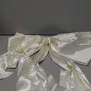 Ivory Bow Decor 2 Pack, Large & Small Coquette Room Backdrop Wall Decor for Bachelorette Baby Shower Bridal Shower Bow Birthday Decorations (Ivory 24 x 36 & 10 x 16 Inch)