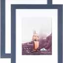 ennethan 11x14 Picture Frame Navy Blue 2 Pcs in 1 set Wooden Frame 