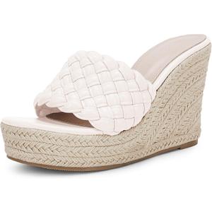 Ermonn Womens Platform Wedge Sandals Espadrilles Braided Open Toe Slip On Summer Mule High Heels (7.5, Cream) Ermonn Womens Platform Wedge Sandals Espadrilles Braided Open Toe Slip On Summer Mule High Heels (7.5, Cream)