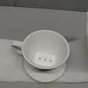 DOWAN Pour Over Coffee Maker, Non-Electric Pour Over Coffee Dripper with Open Base Design, Manual Brew Maker, Single Cups Porcelain Slow Brewing Accessories for Gifts, White