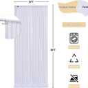 10 ft x 8 ft Wrinkle Free White Backdrop Curtain for Wedding Parties, Polyester Photography Backdrop Drapes for Birthday Parties Stage Backdrop Stand, White Background Curtains 5x8FT 2 Panels