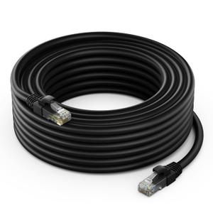 Maximm Cat 6 Ethernet Cable - 25 ft High-Speed LAN, Internet, Patch, and Network Cable - UTP, 10Gbps, 550MHz Ethernet Cord - Black