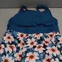 Tankini Swimsuits with Shorts - Two Piece Swimsuits Tummy Control Bathing Suits with Pockets, L