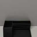 TopMade Wireless Charger Desk Nightstand Organizer, Leather Pen Holder Office Supplies Desk Accessories Fast Charging Station, Remote Control Holder, for iphone Charger Stand Gifts for Men (Black)