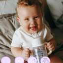 Straw Cup Conversion Kit for Dr Brown Narrow and Narrow Glass Baby Bottles, Weighted Straw Replacement with Soft Straw Top and Handle, for Babies 6+ Months, Set of 4