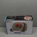 HoMedics Back and Neck Massager, Portable Shiatsu All Body Massage Pillow with Heat, Targets Upper and Lower Back, Neck and Shoulders. Lightweight for Travel (1 Count (Pack of 1), Tan