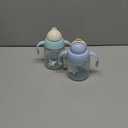 Tommee Tippee Starter Weighted Straw Baby & Toddler 10oz Sippy Cup for 6 Months+, with Silicone Weighted Straw and Easy-Hold Handles, BPA Free, Blue & Green, Pack of 2 (8oz)