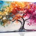 Alsingbago Large Colorful Tree Canvas Wall Art for Living Room Bedroom Home Office Orange and Pink Tree Picture Modern Artwork Ready to Hang Size 24x48