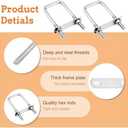 BOHUIZ 4 Sets Square U Bolts 2" W x 4.33" L, Stainless Steel U Bolts with Frame Plate and Hex Nut for Replacement Parts and Accessories for Ski Boat, Fishing Boat or Sailboat Trailer
