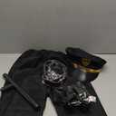 Kangaroo Police Costume for Kids – 12 Pc Black Cop Outfit with Hat, Badge, Handcuffs, Holster & More Black M