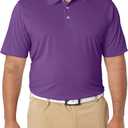 Amazon Essentials Men's Regular-Fit Quick-Dry Golf Polo Shirt - Discontinued Colors (Large, Purple Heather)