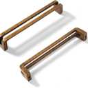 Antique Brass zinc Alloy Cabinet pulls, Vintage Retro 5 Inch 128mm Hole Center Cabinet Handles for Drawer, Cupboard, Wardrobe, Dresser - 12 Pack