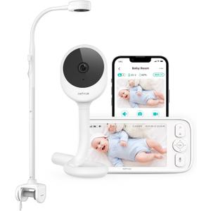 NETVUE Peekababy Baby Camera Monitor Video - Baby Monitor with Camera and Audio, 5" Display, 2-Way Talk, 4 in 1 Bracket Meets The Needs in All Scenarios, Smart Phone App, Cry Detection