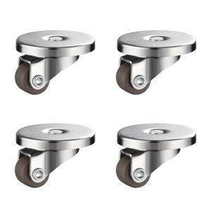 Appliance Sliders for Kitchen Appliances, 4 Pack Small Appliance Wheels, Self Adhesive Caster Wheels, Appliance Rollers, Mini Swivel Wheels for Countertop Easy Moving (Brown)